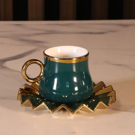 Colorful Wavy Arabic Coffee Set - 12 Pcs