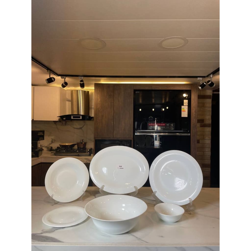 Arcofam 25 Pcs White Dinner Set