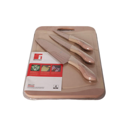 Bergner 4 Pcs Cutting Board Knife Set-Royal Brands Co-