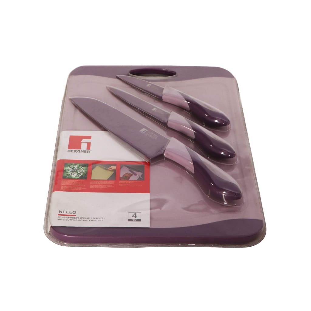 Bergner 4 Pcs Cutting Board Knife Set-Royal Brands Co-