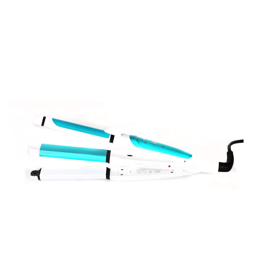 Braun 3 in 1 Hair Straightener Curler Professional Ceramic Cyan-Royal Brands Co-