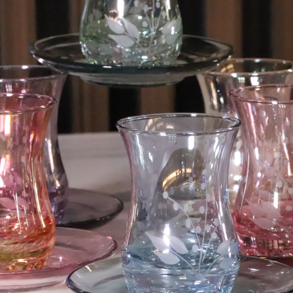 Colorful Crystal 12 Pcs Tea Set [Crystal]