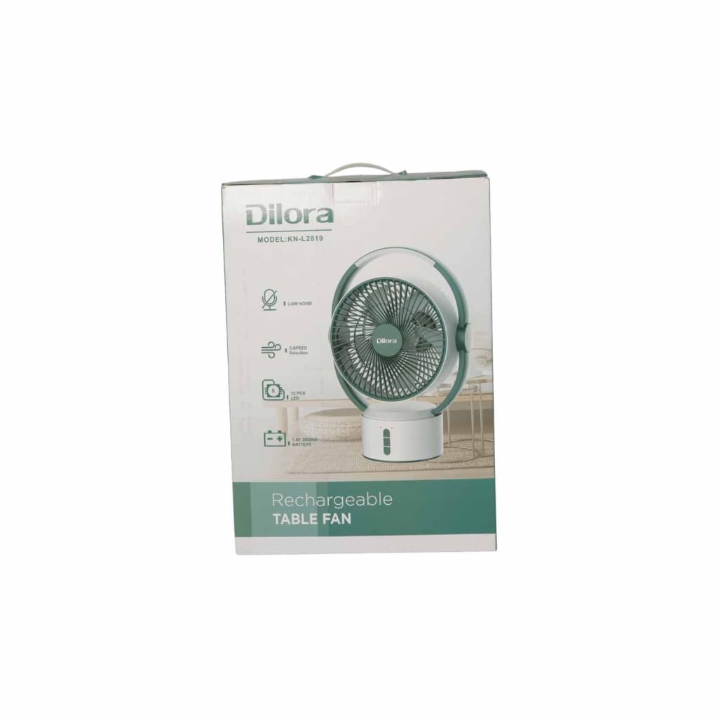 Dilora Rechargeable Table Fan