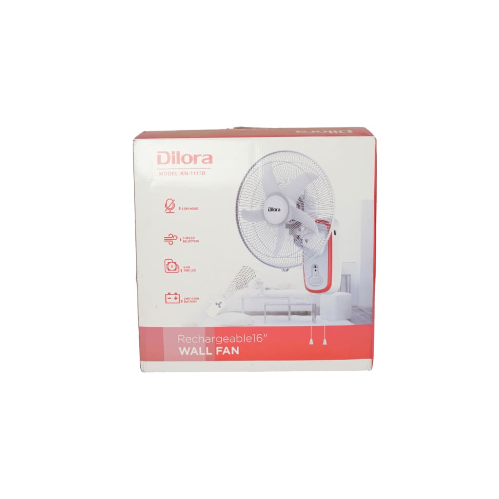 Dilora Rechargeable Wall Fan 16 inch