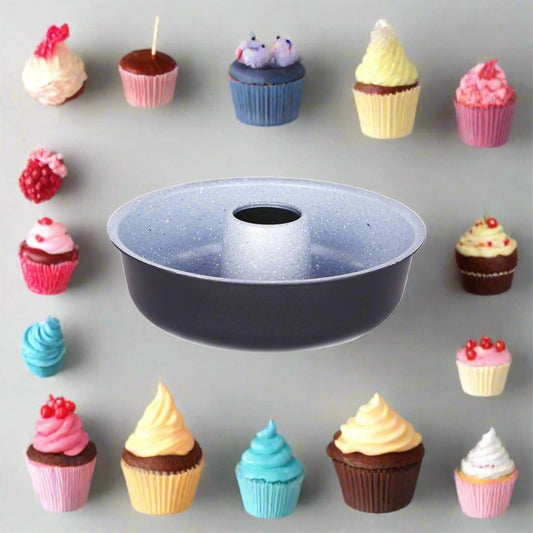 26 cm Dorsch Bundt Pan, ceramic-coated non-stick aluminum, ideal for baking bundt cakes, heat resistant up to 230°C, oven safe."