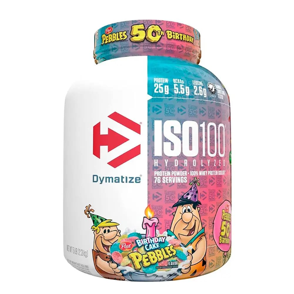 Dymatize ISO 100 Protein 5lbs - Birthday Cake Pebbles