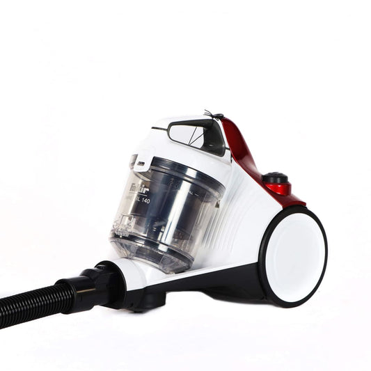 Fakir Floor Vacuum Bagless Vacuum Cleaner with High Efficiency Motor, EPA Filter, 2L Dust Box, Very Quiet,White Red - 700 Watt-Royal Brands Co-