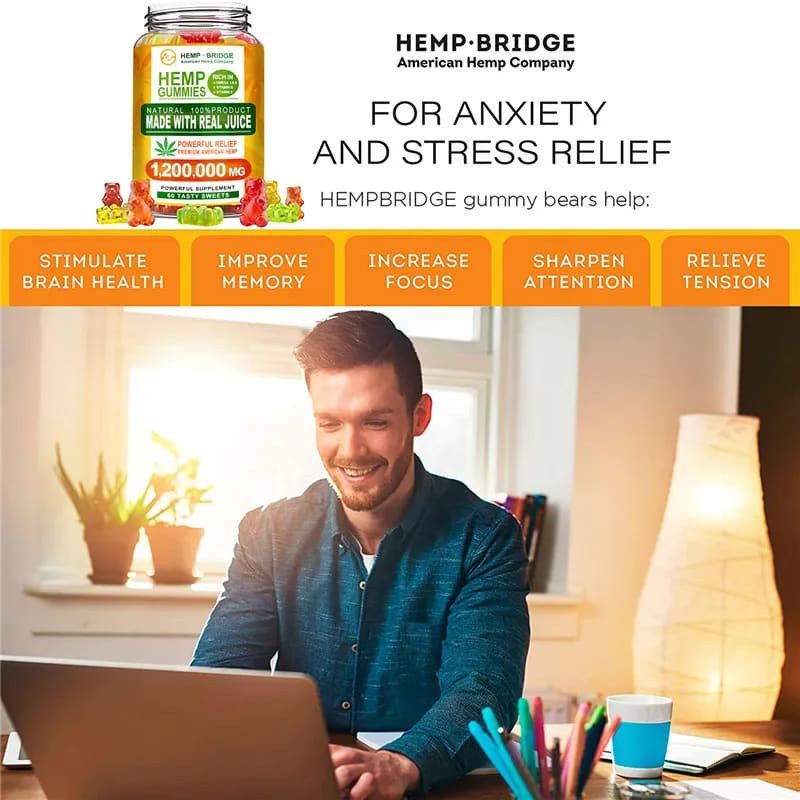 Hemp Gummies 1,200,000mg CBD Gummies Blend Relief