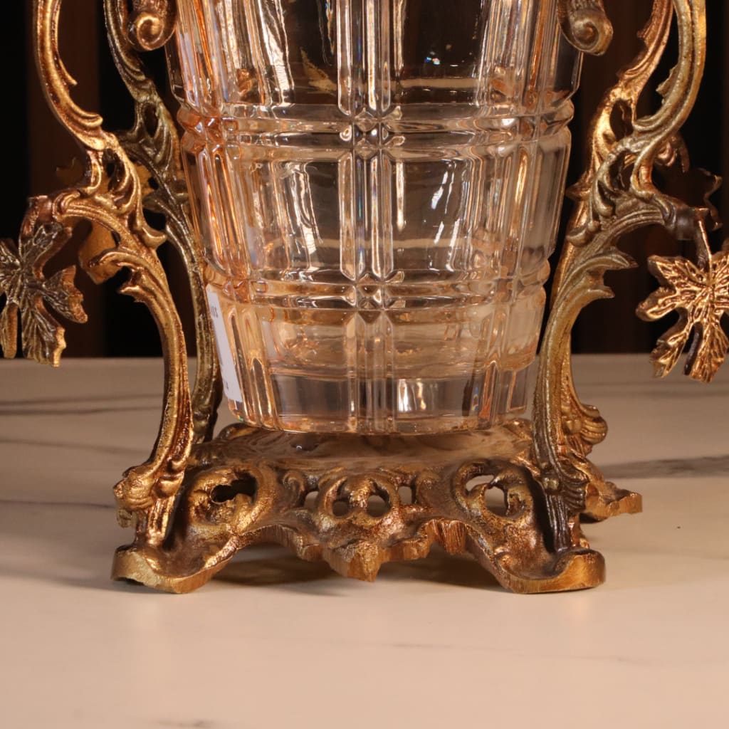 High-End Luxury Gold Cylinder Cup Vase [Crystal]