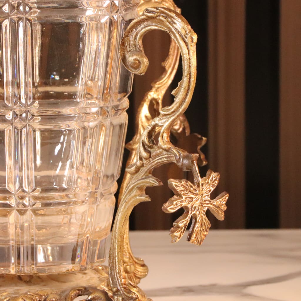 High-End Luxury Gold Cylinder Cup Vase [Crystal]