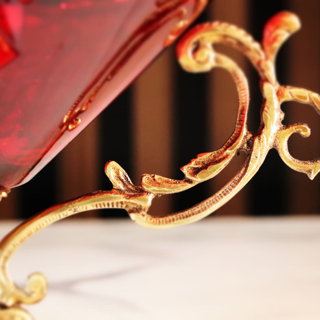 High-End Luxury Red & Gold Vase [Crystal]