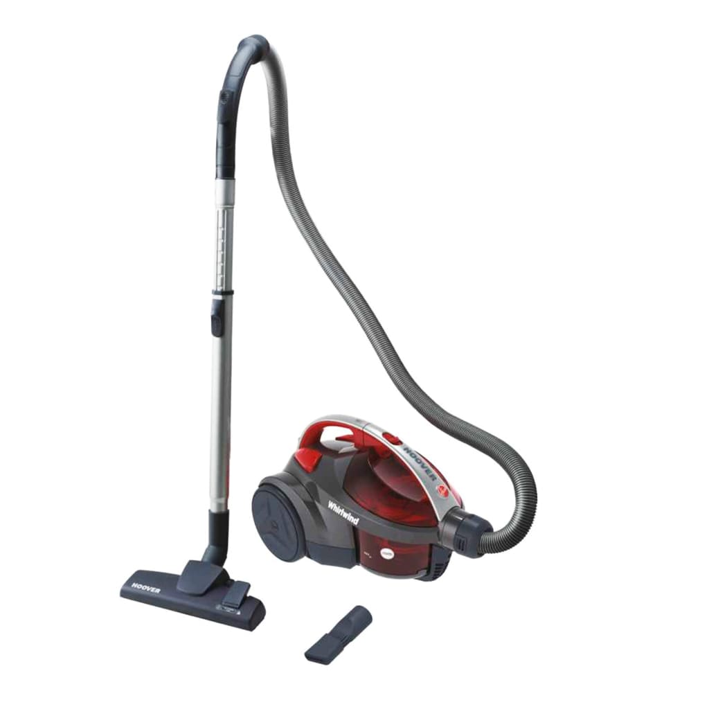 Hoover Whirlwind Bagless Cylinder Vacuum Cleaner, Lightweight, Compact - Grey/Red-Royal Brands Co-