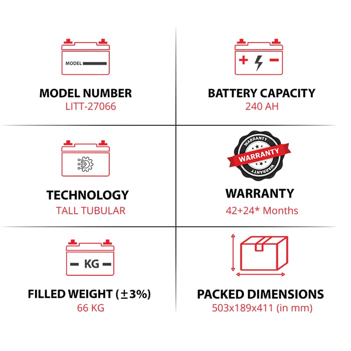 Leader LITT-100ah Inverter Battery