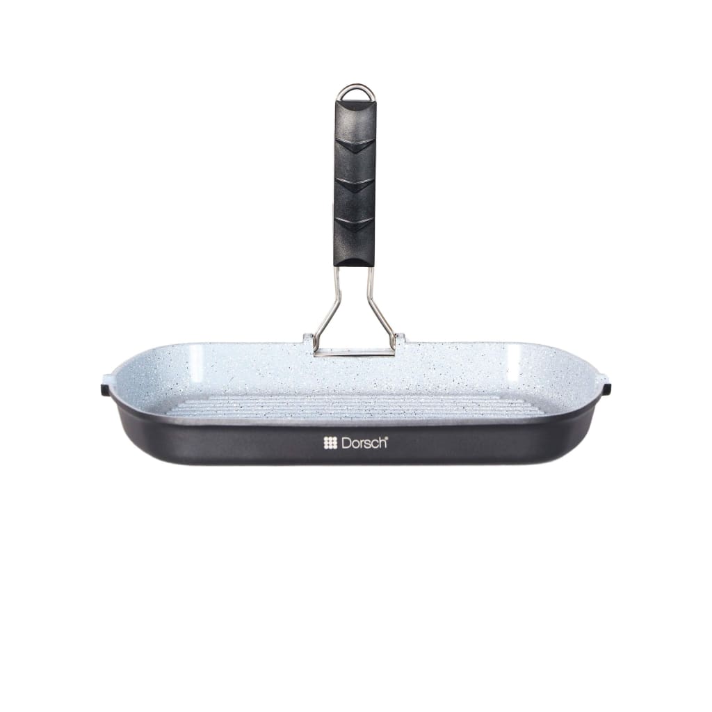 Lifetime Dorsch Non-Stick Grill Pan with Foaldable Handle – 34 cm-Royal Brands Co-