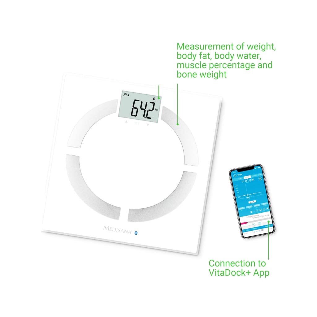 Medisana BS 430 connect Body analysis scale-Royal Brands Co-