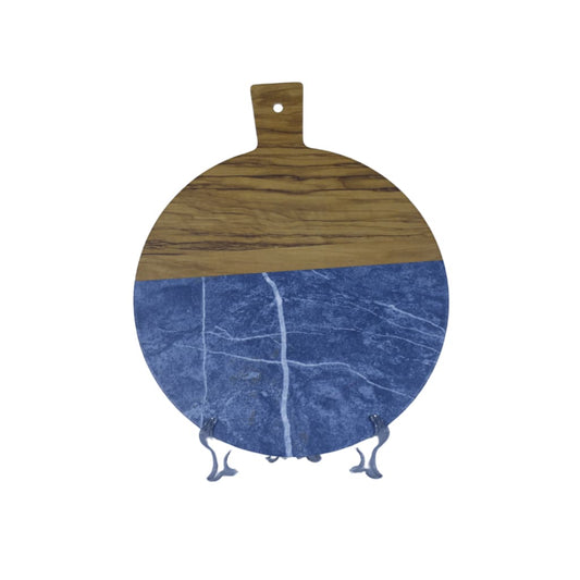 Melamine Round Dark Blue Wooden Cutting Board [High Quality