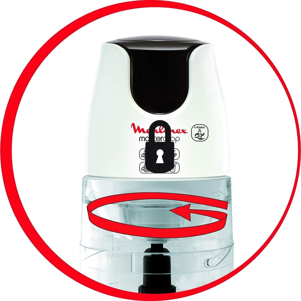 Moulinex Masterchop Chopper 500 Watts White / Black Plastic