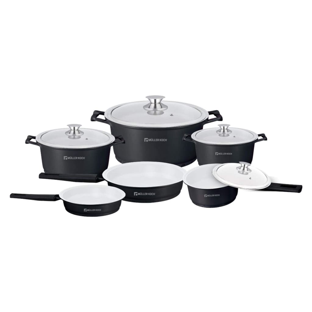 Muller Koch 10 PCS NON STICK CERAMIC COATING COOKING POT SET KITCHEN-Royal Brands Co-