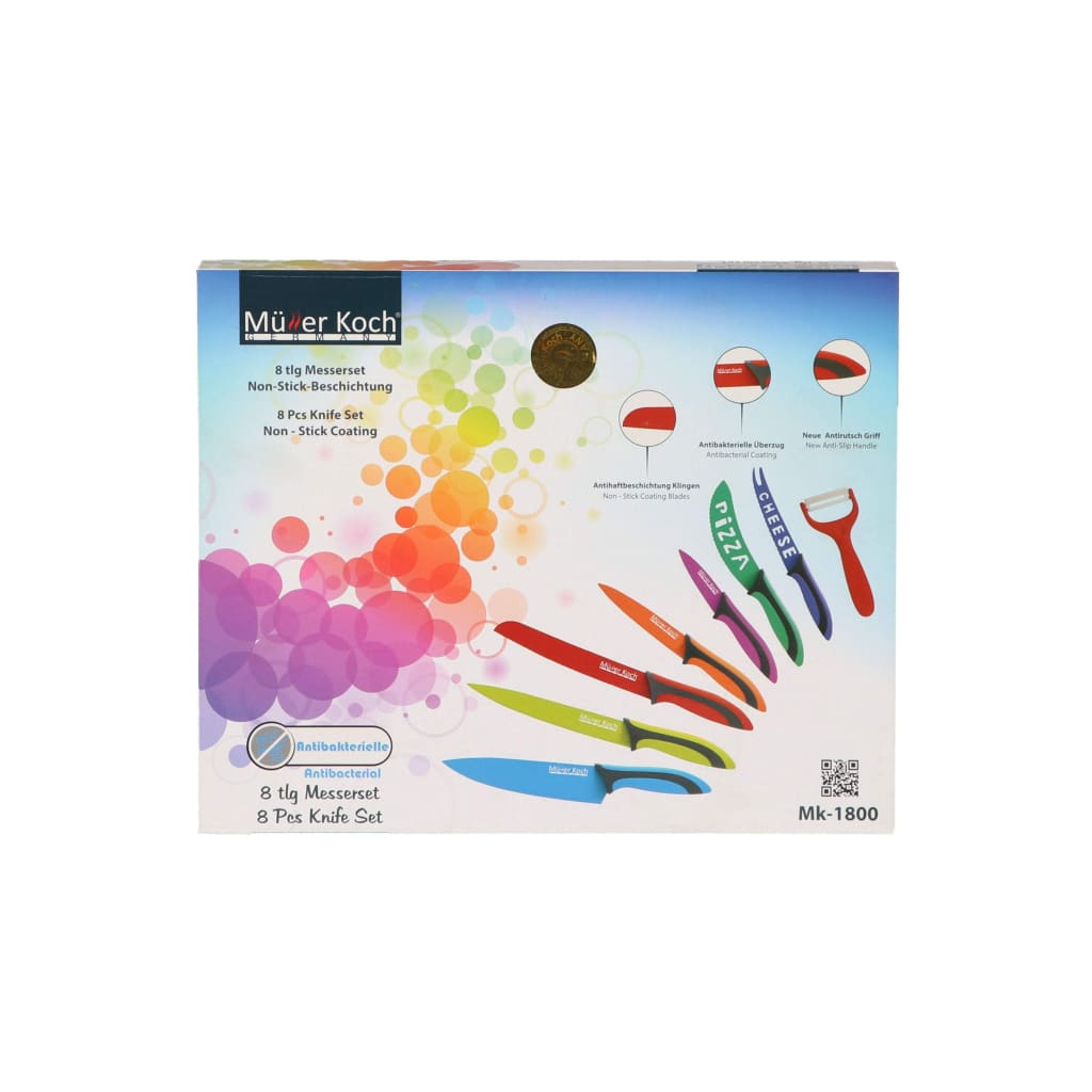 Muller Koch 8Pc Colors Knife Set-Royal Brands Co-