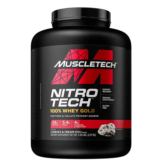 MuscleTech Nitro Tech 100% Whey Gold 5lbs - Cookies