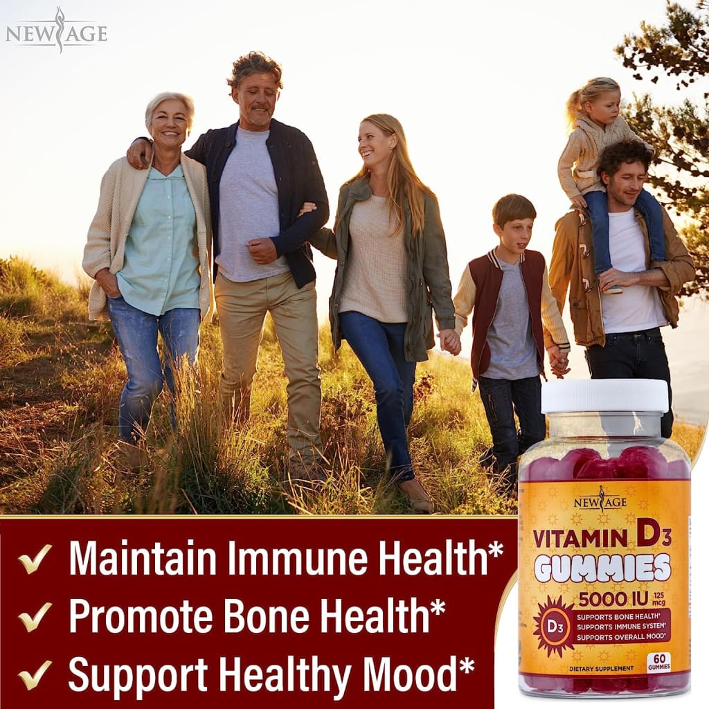 NEW AGE Vitamin D3 5000 IU 125mcg Gummies