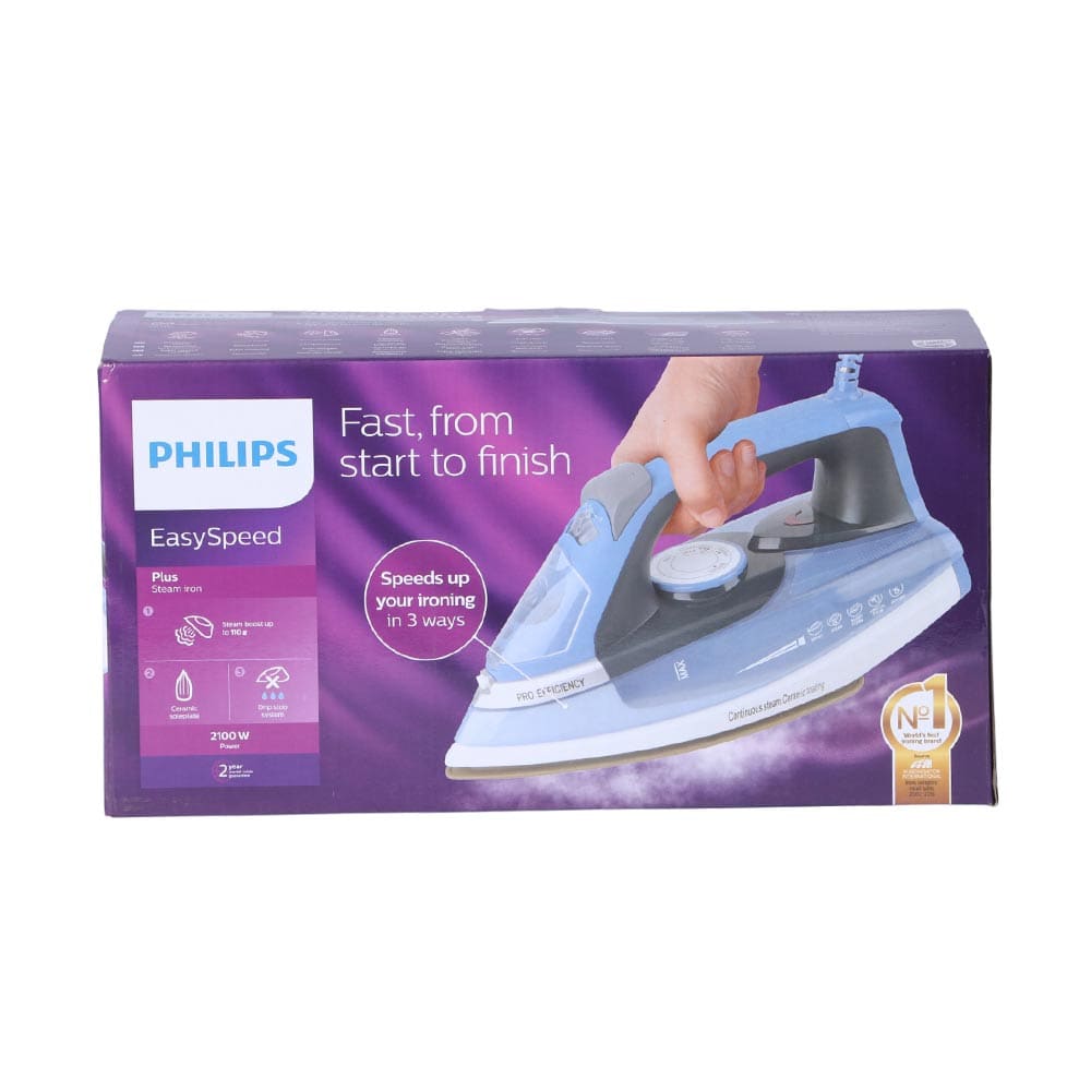 Philips EasySpeed Plus Steam Iron Blue 2100 W