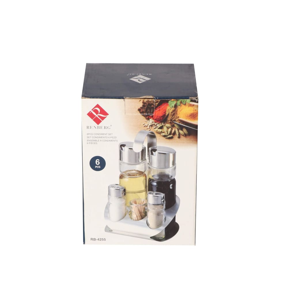 Renberg Salt, pepper, vinegar, oil and toothpick set-Royal Brands Co-