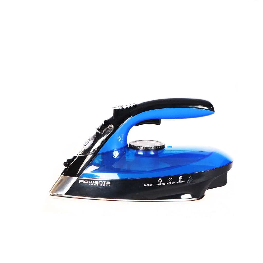 Rowenta Freemove Cordless Steam Iron, 2400W, Variable steam quantity 120 g / min, Black / Blue-Royal Brands Co-