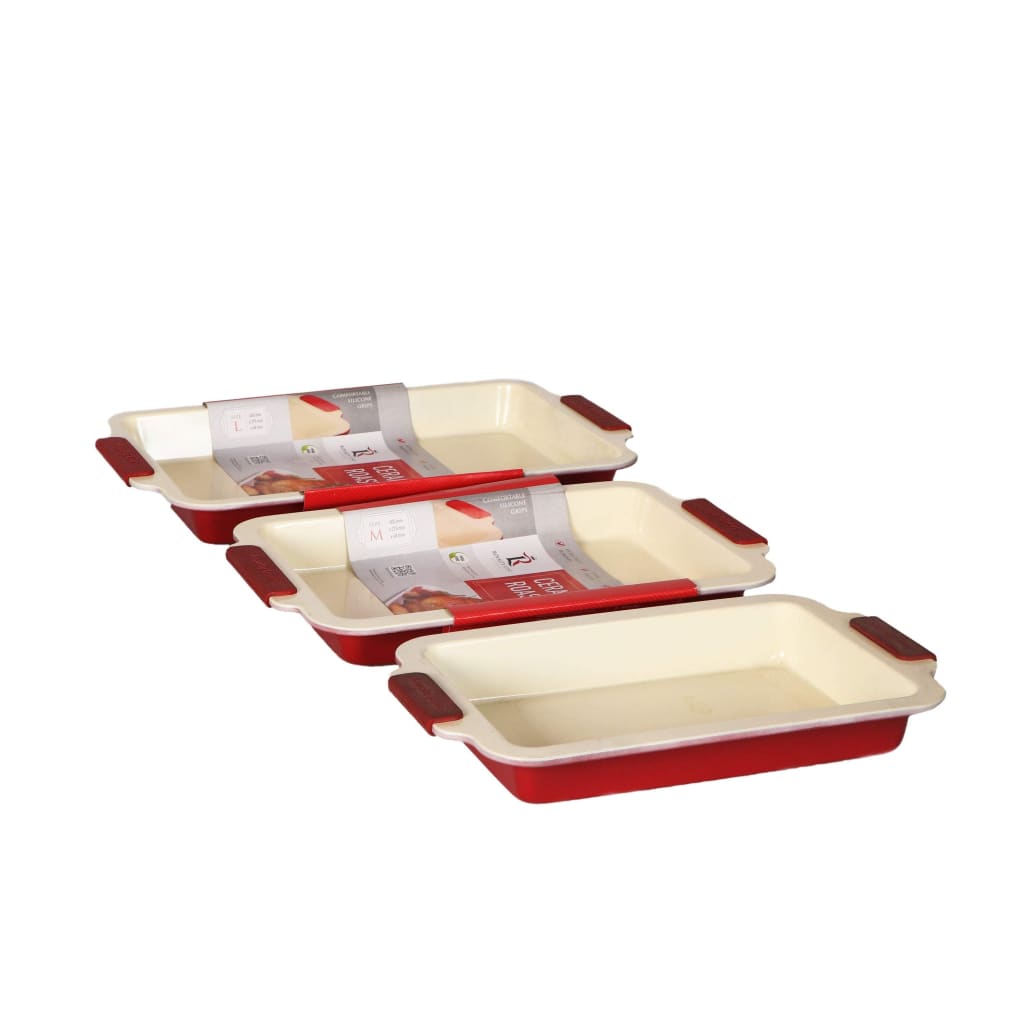 Royalty Line 3-Piece Marble Coating Baking Tray Set-Royal Brands Co-