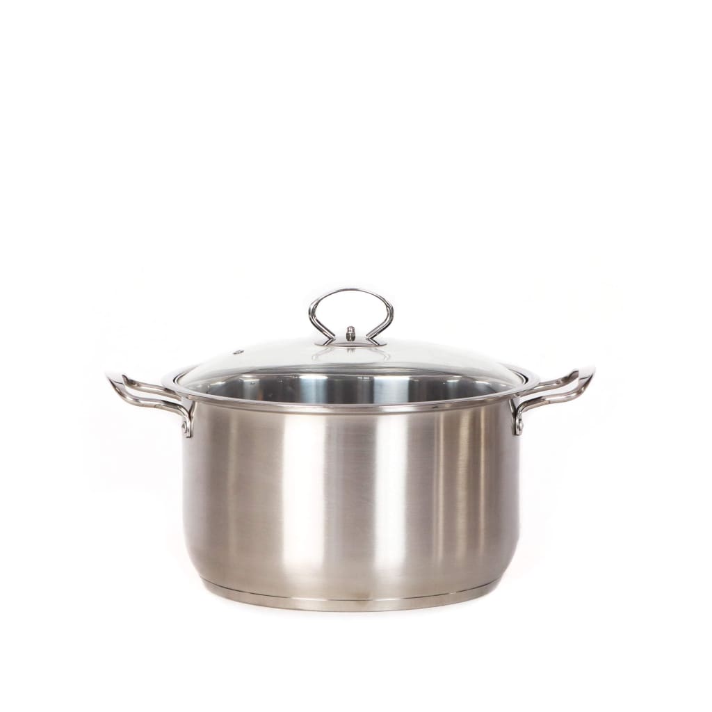 SQ Professional Gems Stainless Steel Stockpot Set with Lids 3pc (Quartz)-Royal Brands Co-