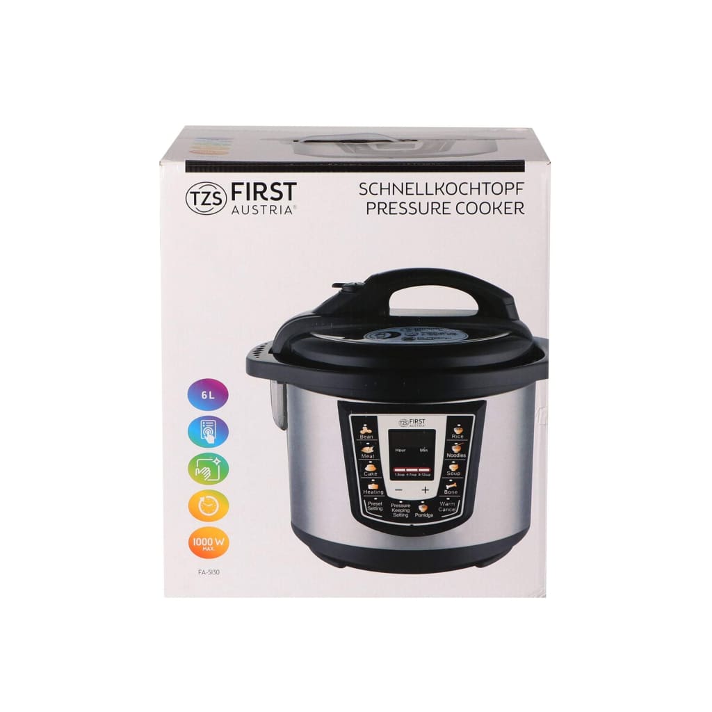 TZS First Austria Electric pressure cooker 1000 watt | 6 liters-Royal Brands Co-