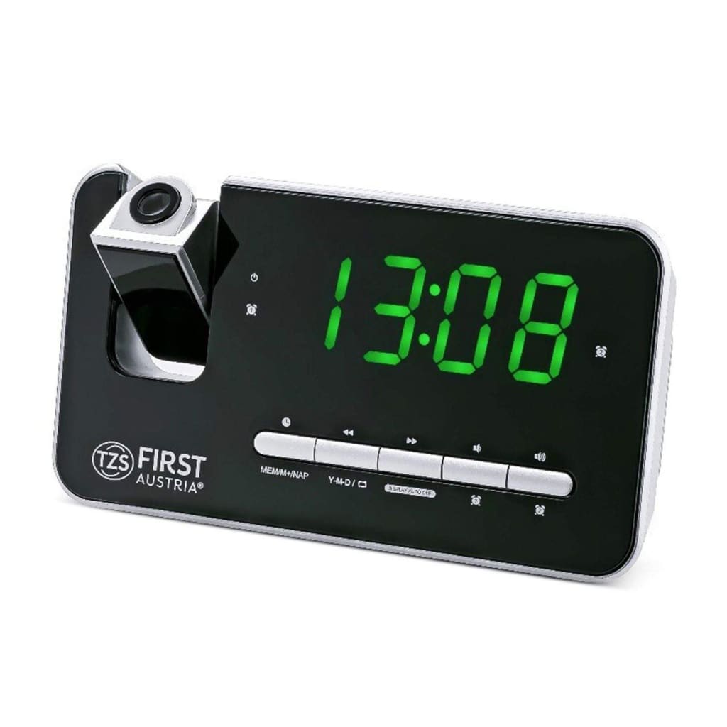 TZS First Austria FM Radio Alarm Clock | Dual Alarm | Calendar-Royal Brands Co-