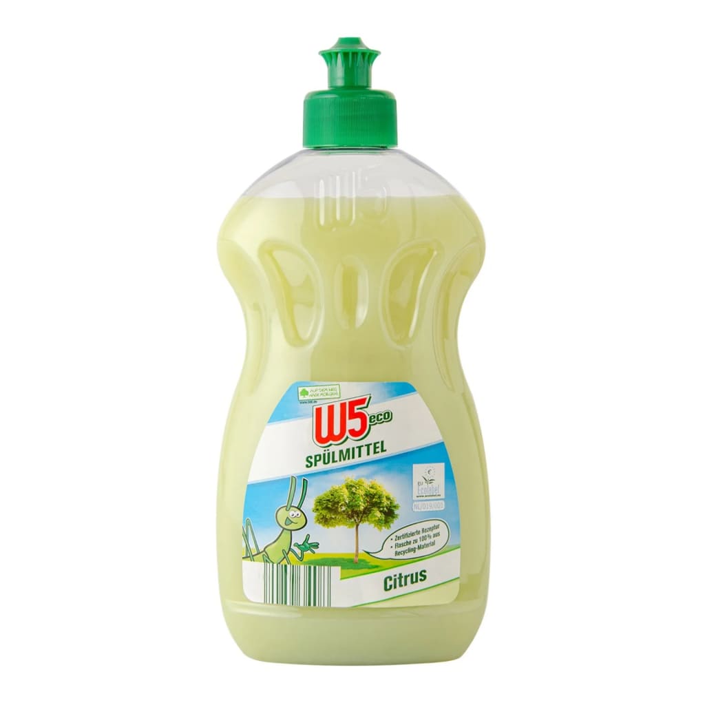 W5 Washing Up Liquid 500ml - Citrus